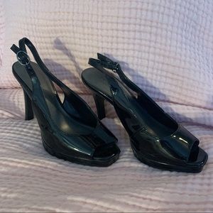 Fioni Sling Back Black Heels 5